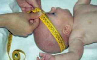 Размер окружности головы у новорожденного по месяцам