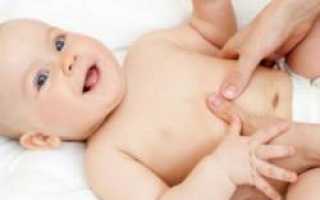 Как делать массаж живота новорожденному